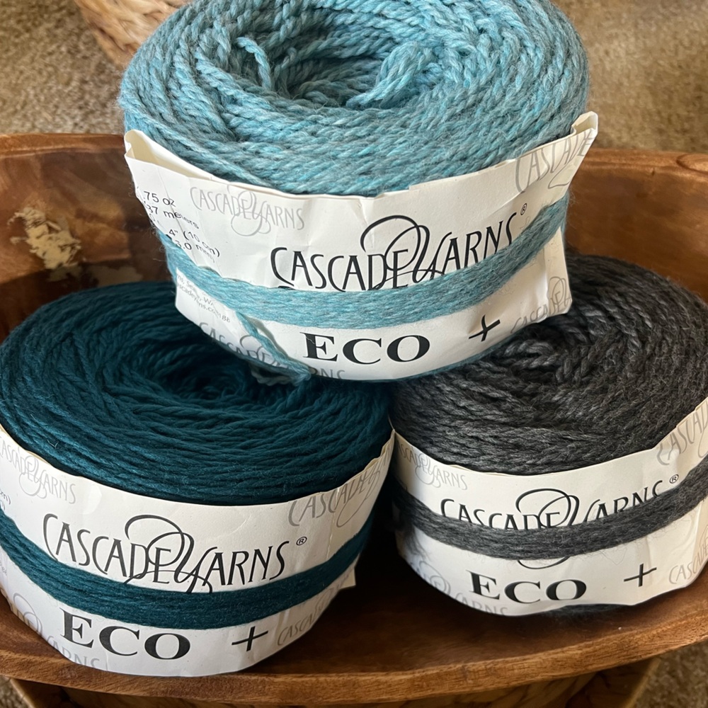 Eco+ Yarn Set - Blue, Teal, and Gray